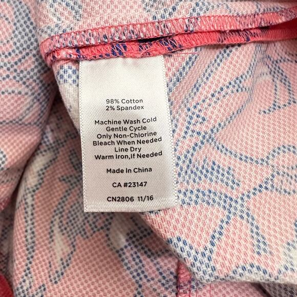 Talbots Pink Blue Floral Sheath Dress Textured Basketweave 2 XS - Picture 6 of 8